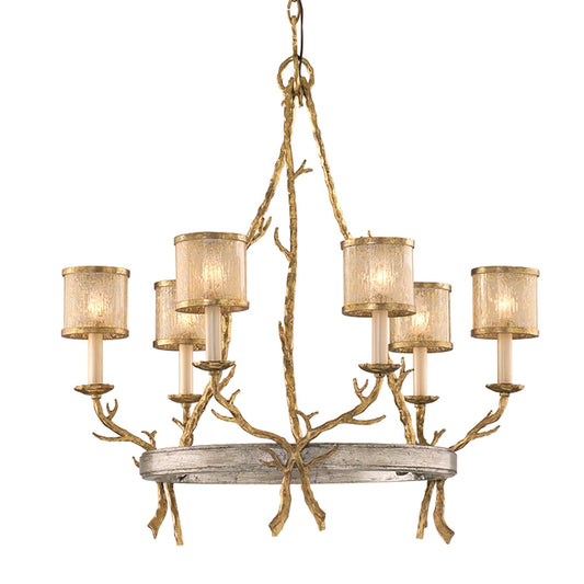 Parc Royale 6-Light Chandelier in Vintage Gold Leaf 29L x 29W x 31.75H
