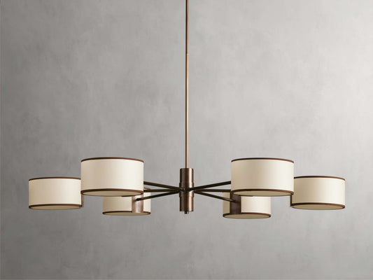 Daphne 48" Round Chandelier in Ecru