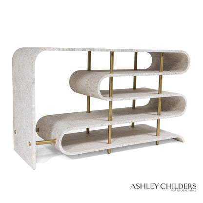 Global Views Traverse White Console by Ashley Childers