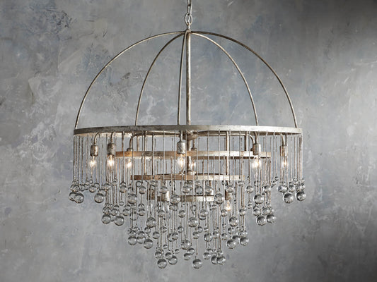 Aubrey Round Chandelier in Silver
