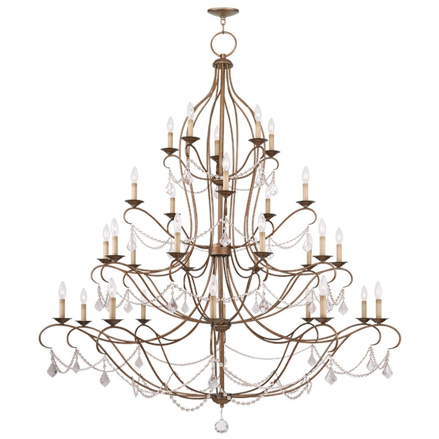Chesterfield Gold Leaf 30 Light Chandelier