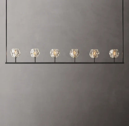 Boule De Cristal Clear Glass Linear Chandelier 60"