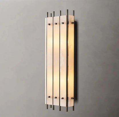 San Marcos Alabaster Grand Rectangular Wall Sconce