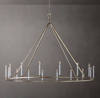 19TH C. ENGLISH OPENWORK ROUND CHANDELIER 72"
