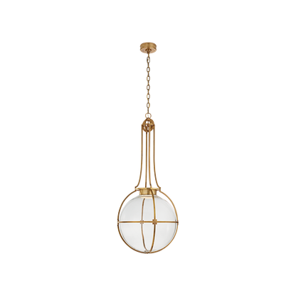 Gracie Large Captured Globe Pendant with Clear Glass