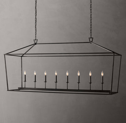 19th C. English Openwork Rectangular Chandelier 72"