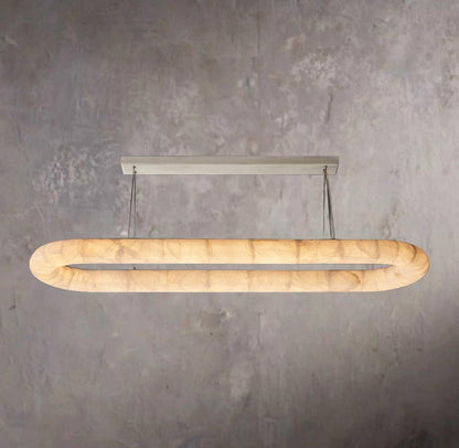 Rivages Smooth Oval Chandelier 74"