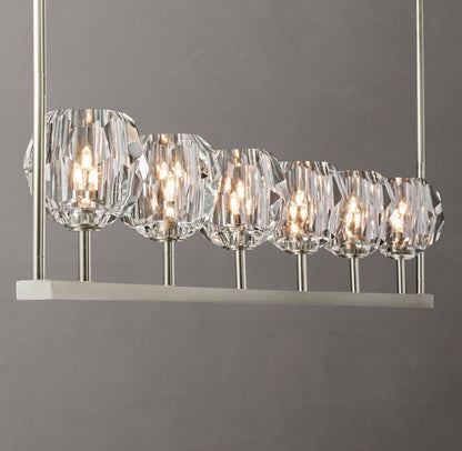 Boule De Cristal Clear Glass Linear Chandelier 60"