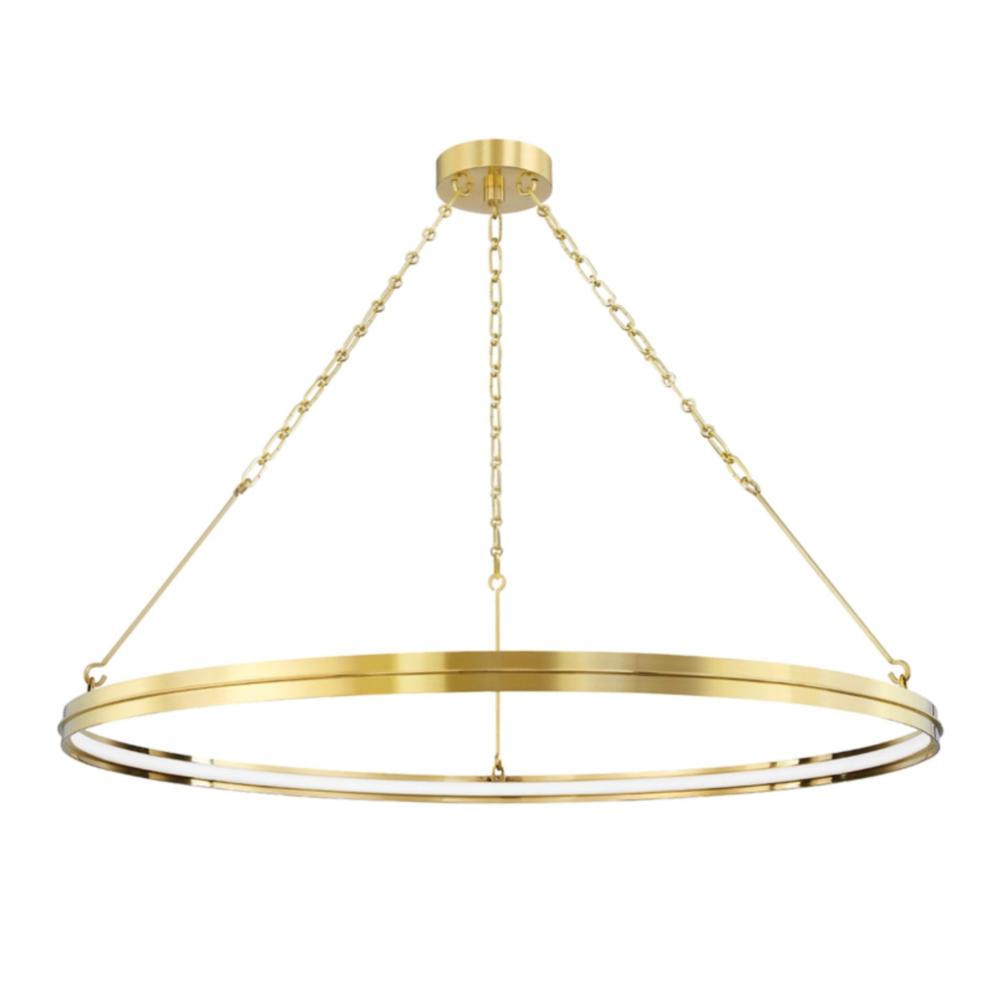 Rosendale 1-Light Chandelier in Aged Brass 42L x 42W x 2.25H