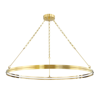 Rosendale 1-Light Chandelier in Aged Brass 42L x 42W x 2.25H