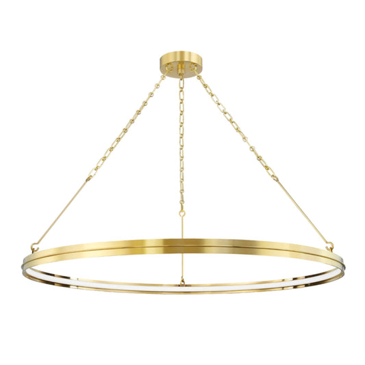Rosendale 1-Light Chandelier in Aged Brass 42L x 42W x 2.25H