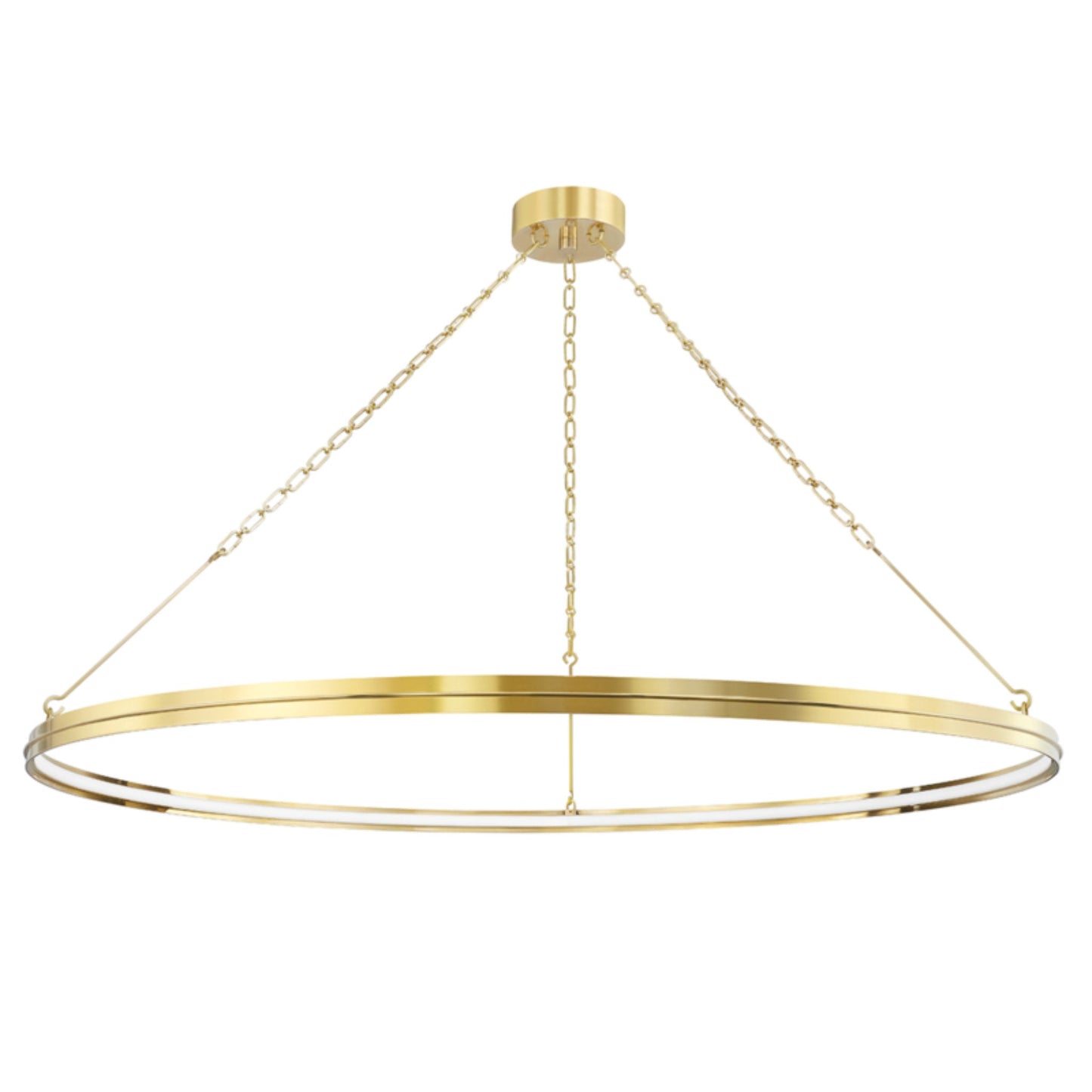 Rosendale 1-Light Chandelier in Aged Brass 56L x 56W x 2.25H