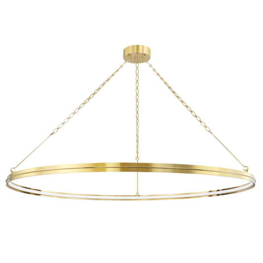 Rosendale 1-Light Chandelier in Aged Brass 56L x 56W x 2.25H