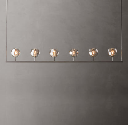 Boule De Cristal Smoke Glass Linear Chandelier 60"