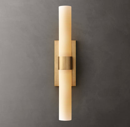 Ravelles Opal Milk Glass Linear Wall Sconce