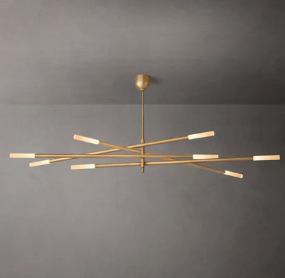 Rousseau 8-Light Mobile Etched Rod Chandelier