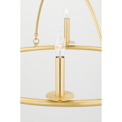 Howell 20-Light Chandelier in Aged Brass 47L x 47W x 42.25H