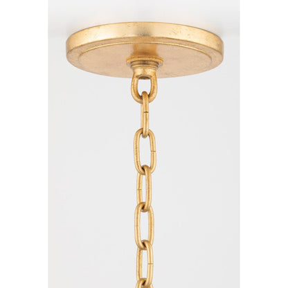 Danes 18-Light Chandelier in Vintage Gold Leaf 50L x 50W x 33H