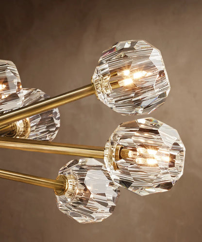 Boule De Cristal Clear Glass Round Chandelier 72"