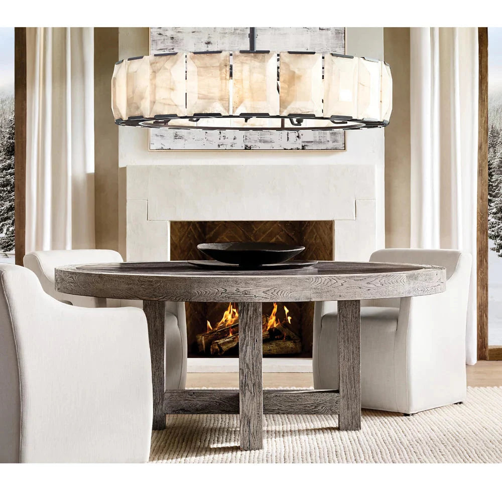 Harlowe Calcite Circular Chandelier 60"