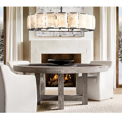 Harlowe Calcite Circular Chandelier 60"