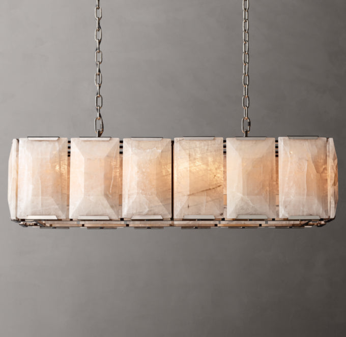 Harlowe Crystal Rectangular Chandelier 42"