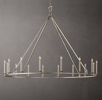 19TH C. ENGLISH OPENWORK ROUND CHANDELIER 72"