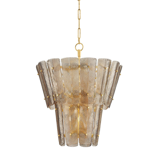 Cassian 10-Light Chandelier in Vintage Gold Leaf 28.75L x 28.75W x 34.25H