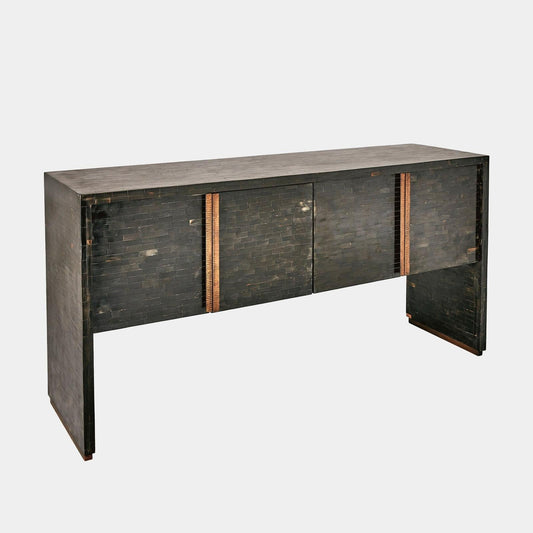 Global Views Bjorn Horn Black Inlay Console