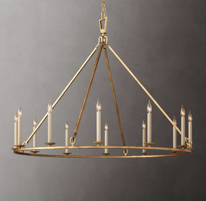 19th C. English Openwork Round Chandelier 50"