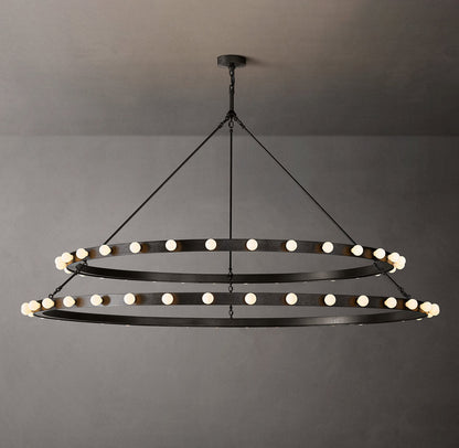Vitoria Round Two Tiered Chandelier 72"