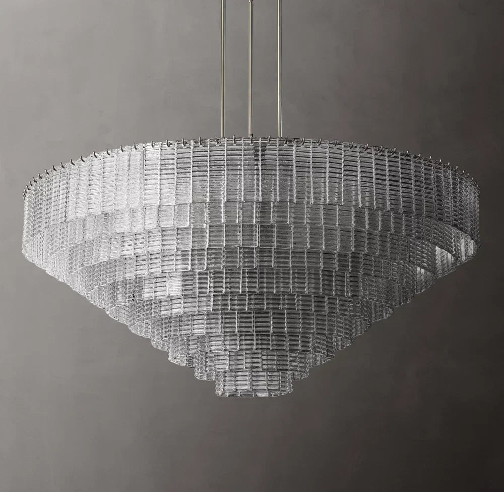Sirene Clear Glass Round Chandelier 65"