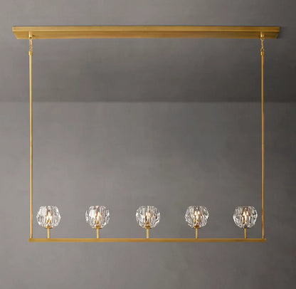 Boule De Cristal Clear Glass Linear Chandelier 60"