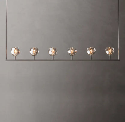 Boule De Cristal Smoke Glass Linear Chandelier 60"