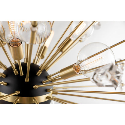 Liberty 6-Light Chandelier in Aged Brass 32L x 32W x 32H