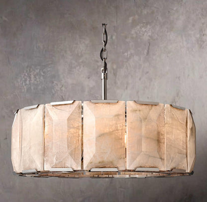 Harlowe Calcite Circular Chandelier 31"