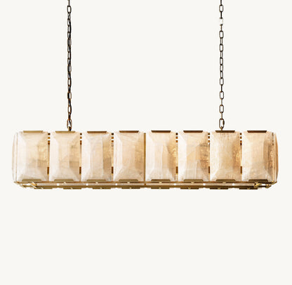Harlowe Rectangular Calcite 54" Chandelier