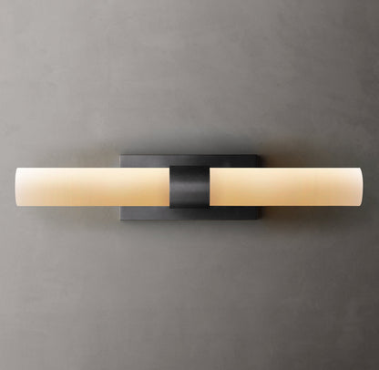 Ravelles Opal Milk Glass Linear Wall Sconce