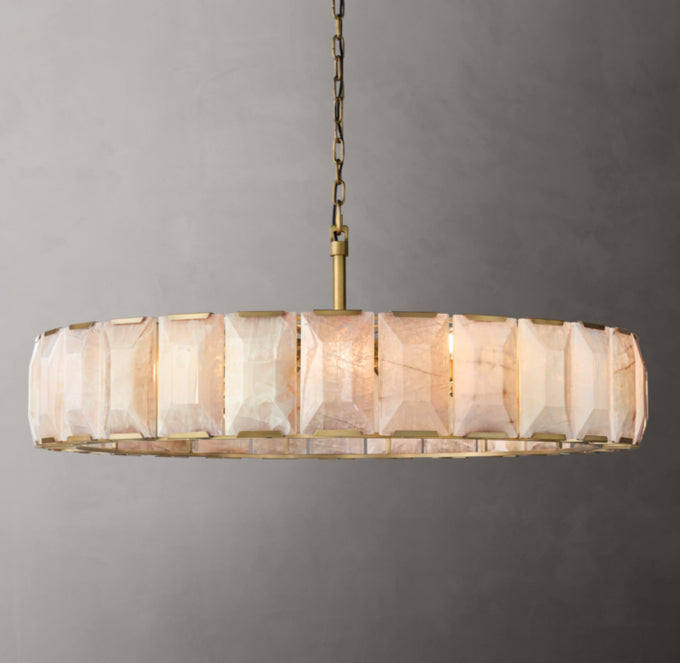 Harlowe Calcite Circular Chandelier 60"