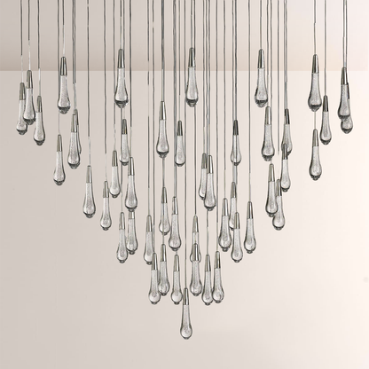 Raindor Glass Round Solitaire Chandelier