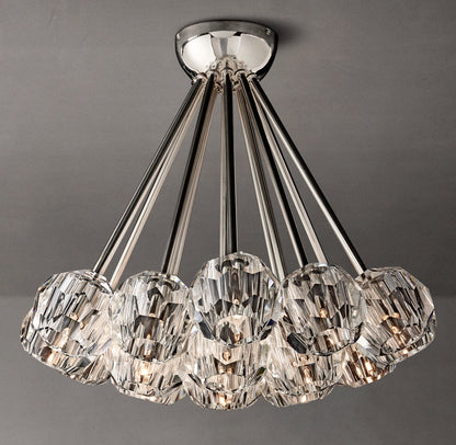 Boule De Cristal Clear Glass Flushmount 24"