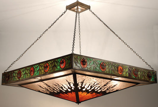 12 Light 21" Wide Pendant with Handmade Shade