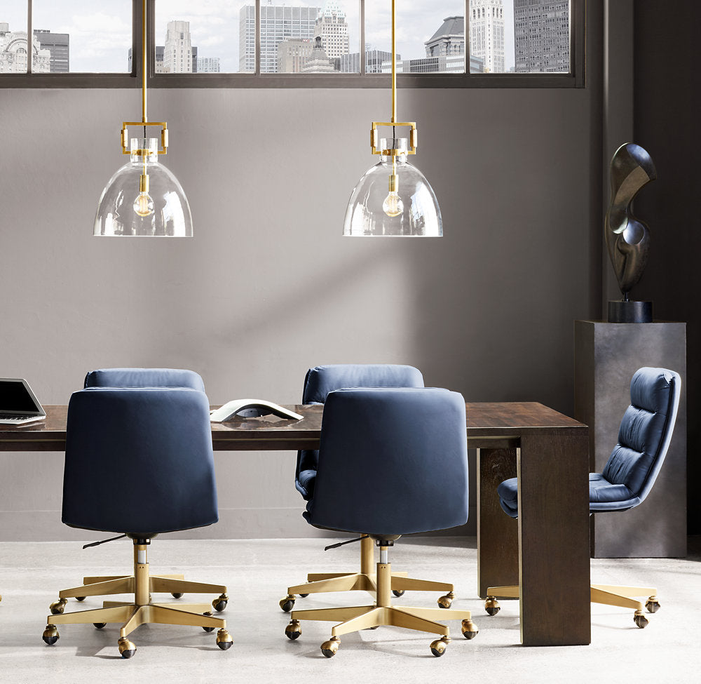 Industrial Glass Pendant Light Fixture