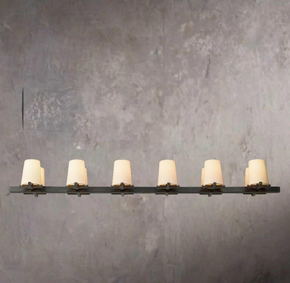 Pauilac Textile Shade Linear Chandelier 60"