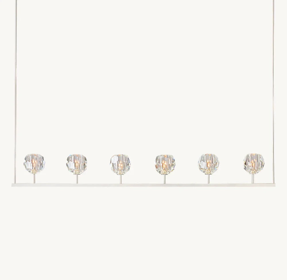 Boule De Cristal Clear Glass Linear Chandelier 60"