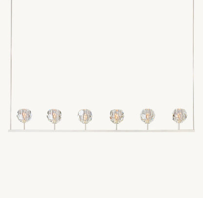 Boule De Cristal Clear Glass Linear Chandelier 60"