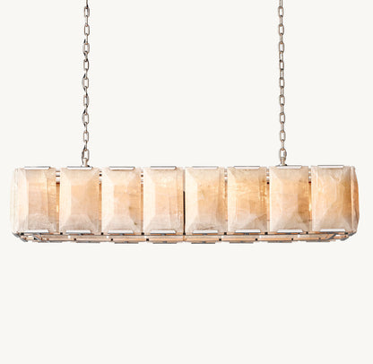 Harlowe Rectangular Calcite 54" Chandelier