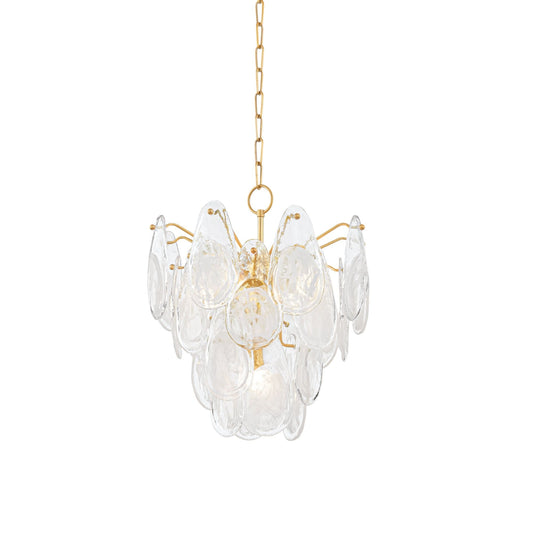 Darcia 5-Light Chandelier in Aged Brass 18L x 18W x 20.25H