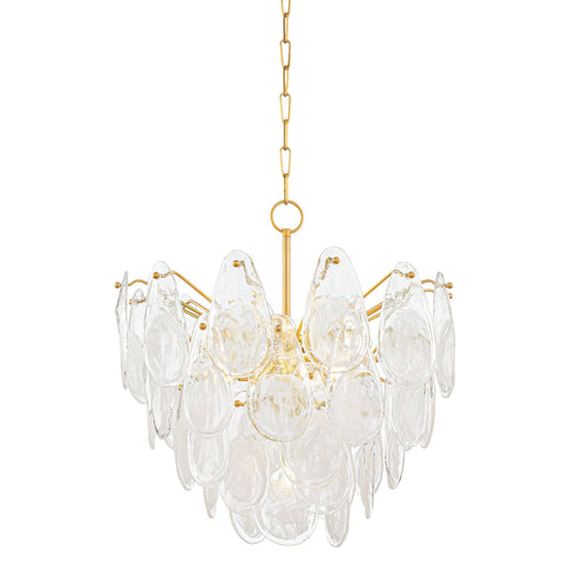 Darcia 7-Light Chandelier in Aged Brass 24L x 24W x 24.25H