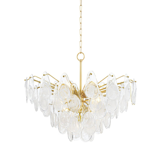 Darcia 15-Light Chandelier in Aged Brass 35.75L x 35.75W x 28.75H